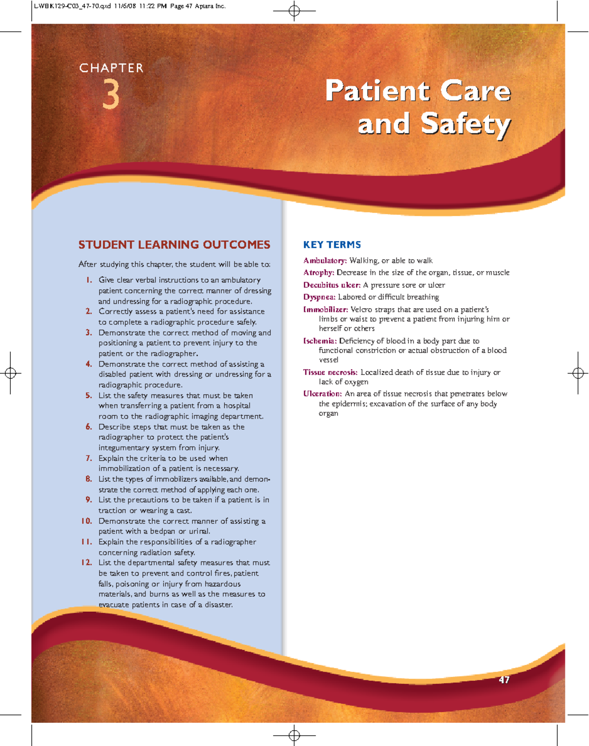 Ch 3: Patient Care & Safety in Radiographic Procedures - Studocu