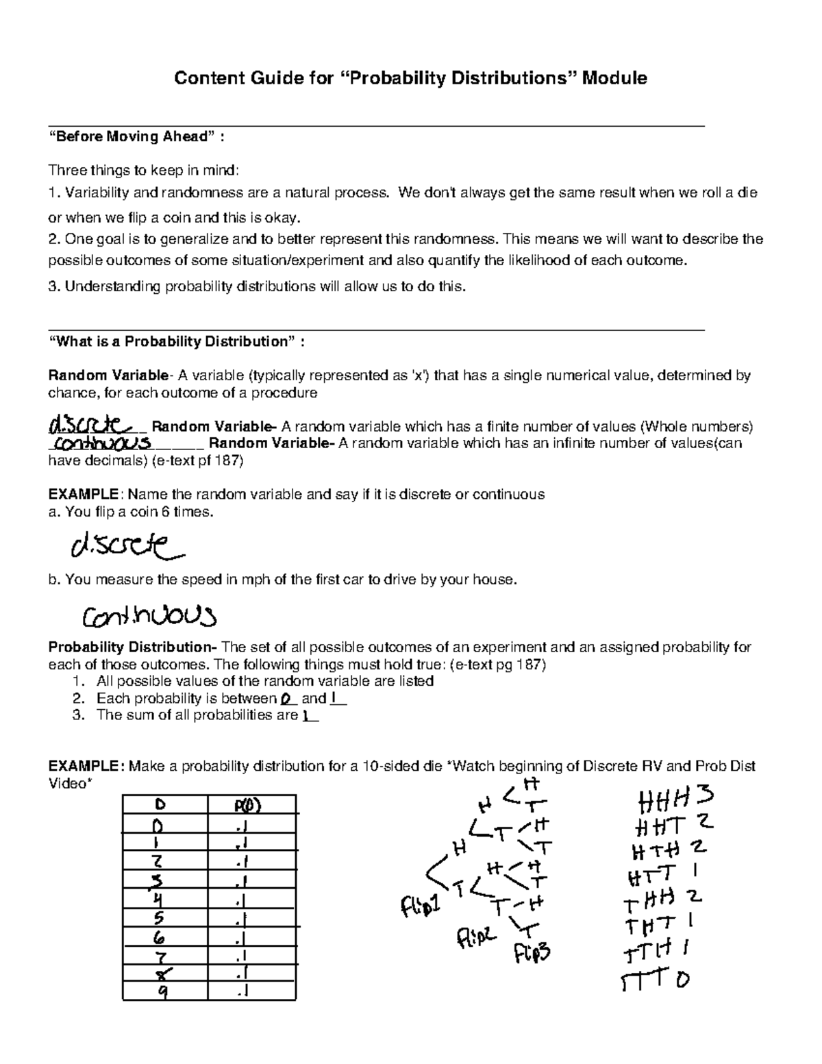 Pre-Lecture Notes for Module 3.2: Understanding Probability ...