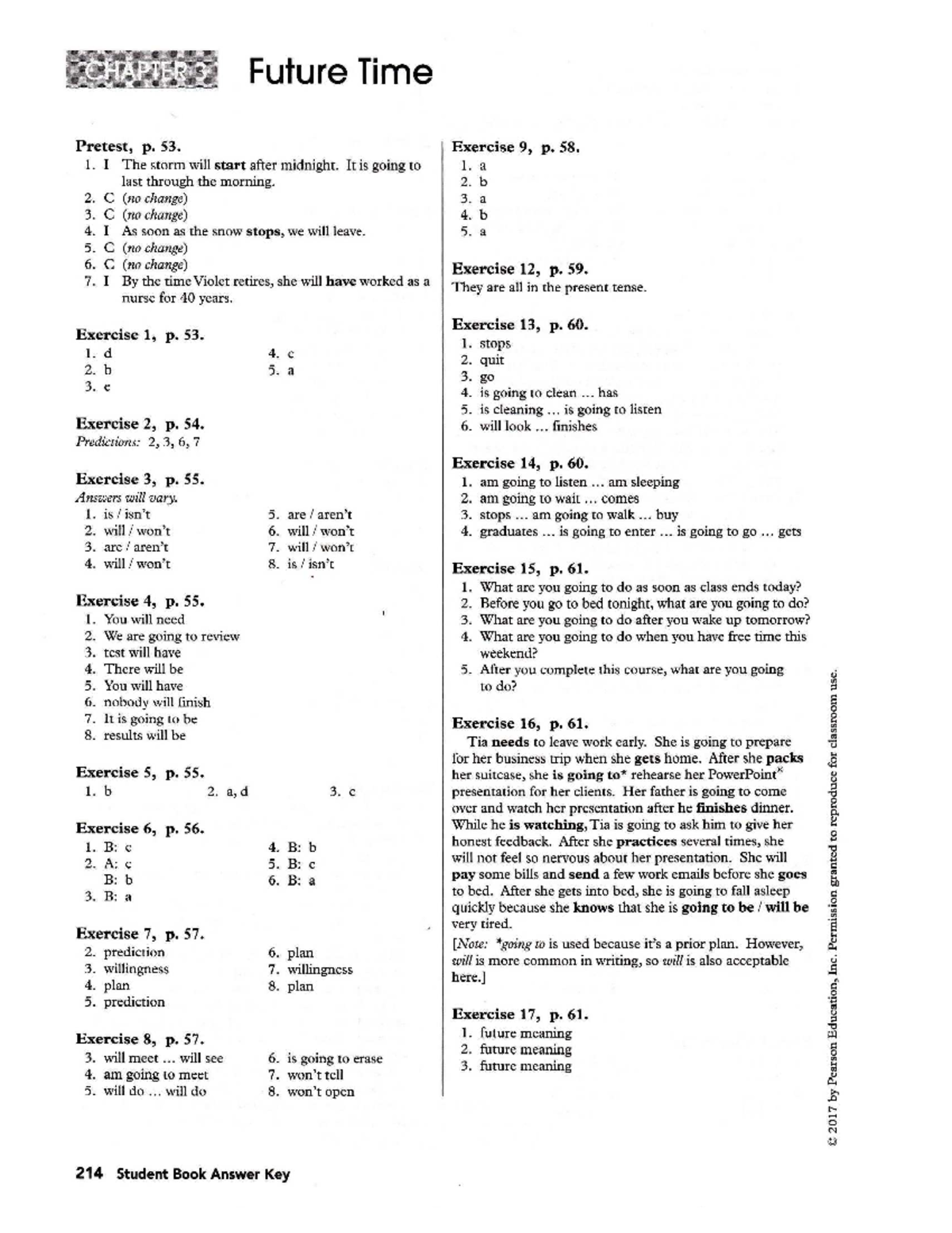 Chapter 3 - Future Time Practice Exercises and Key - Studocu