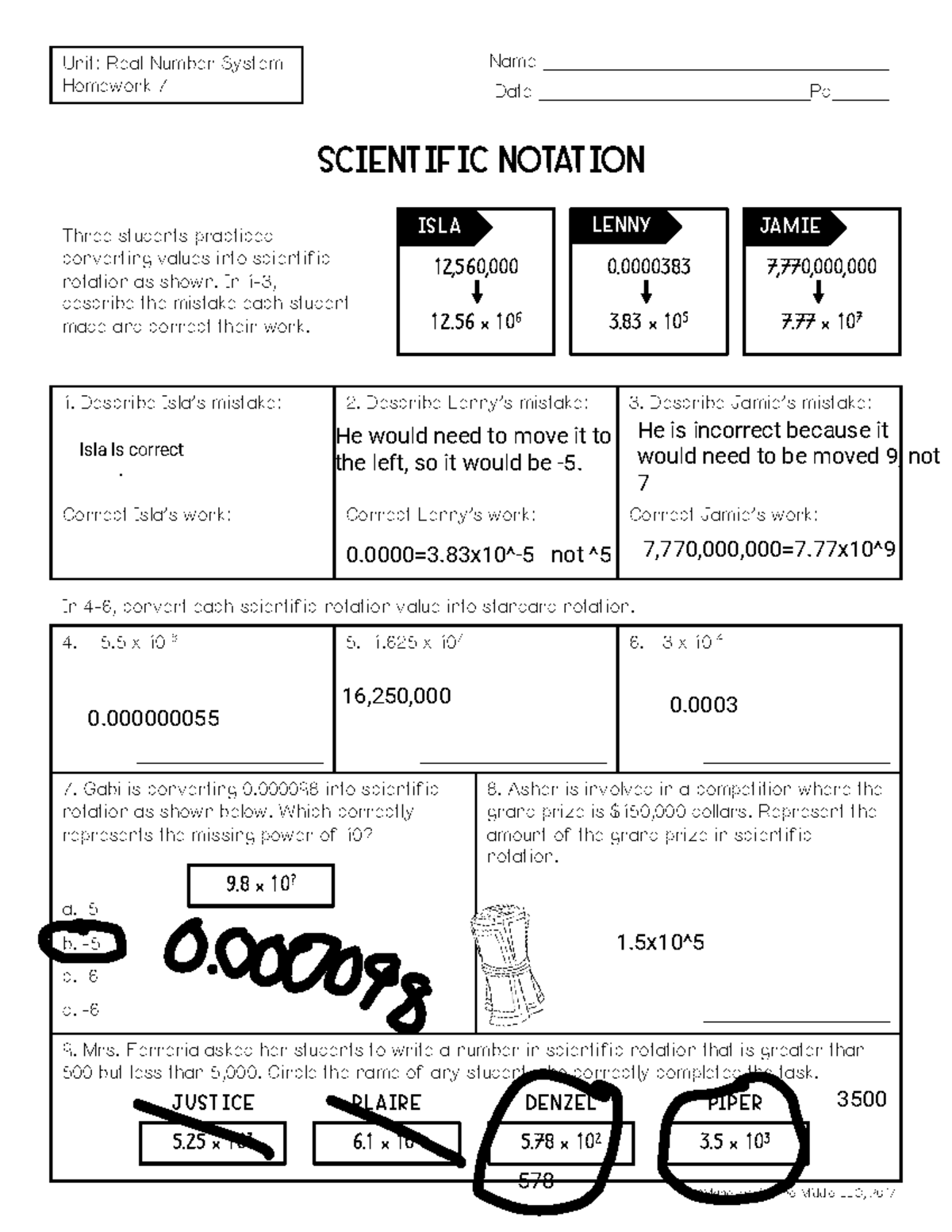 M5.T1 Homework 7: Understanding Scientific Notation Mistakes - Studocu