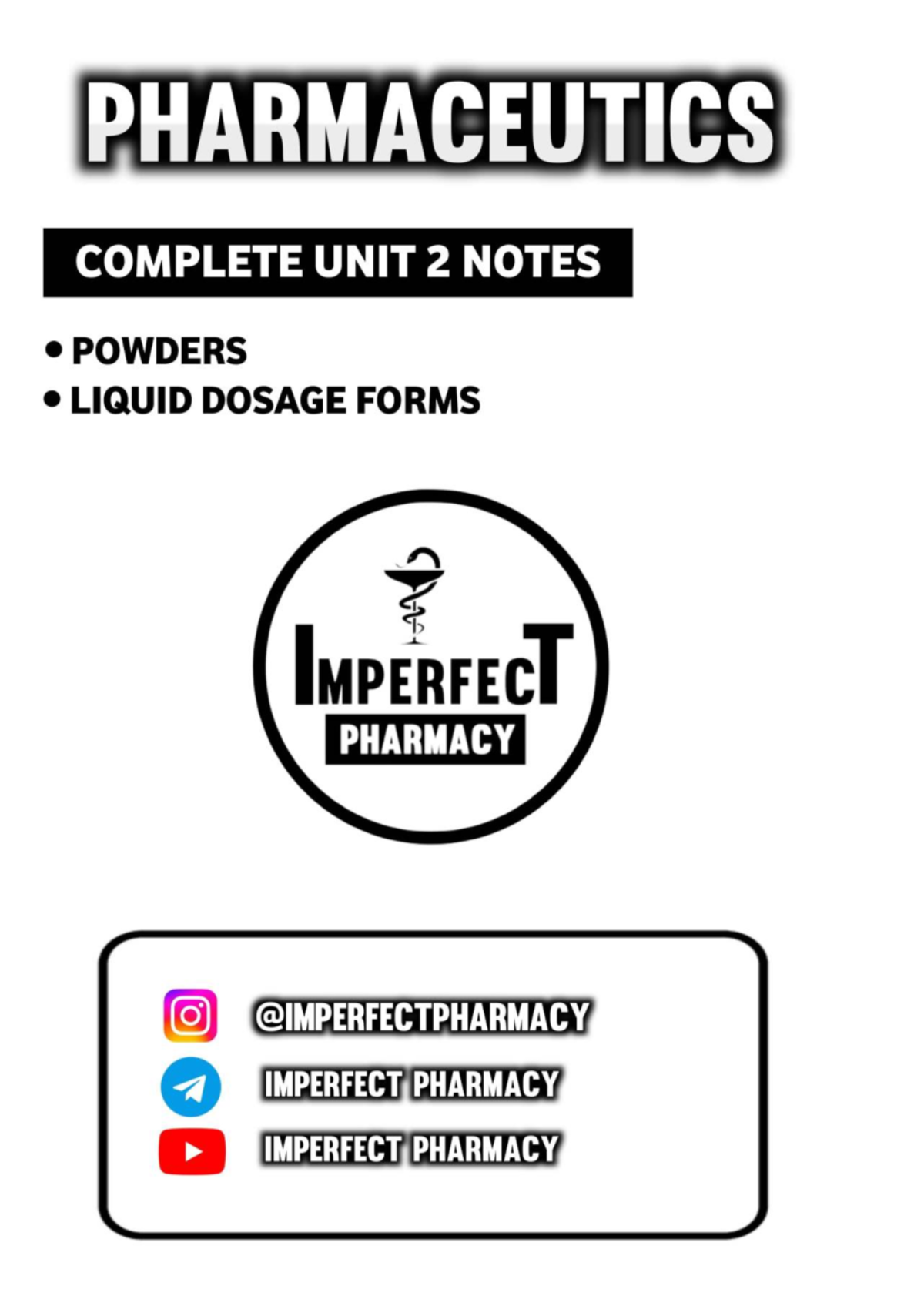 PHARMACEUTICS UNIT 2 NOTES: POWDERS & LIQUID DOSAGE FORMS - Studocu