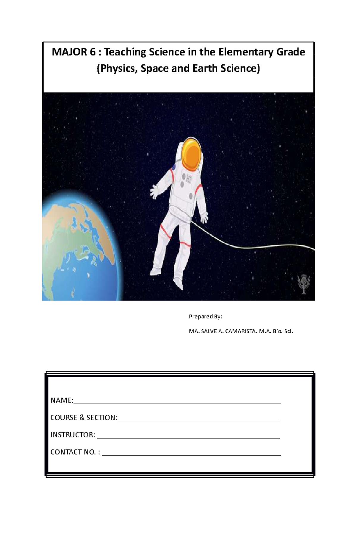 Teaching Science in the Elementary Grades (TSEG- Major 6) Module ...