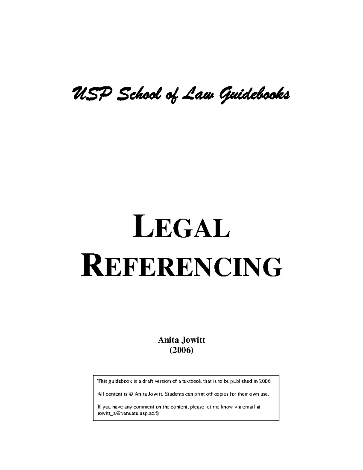 SOL 2006 Referencing Guide: Legal Referencing & Style Guide Insights ...
