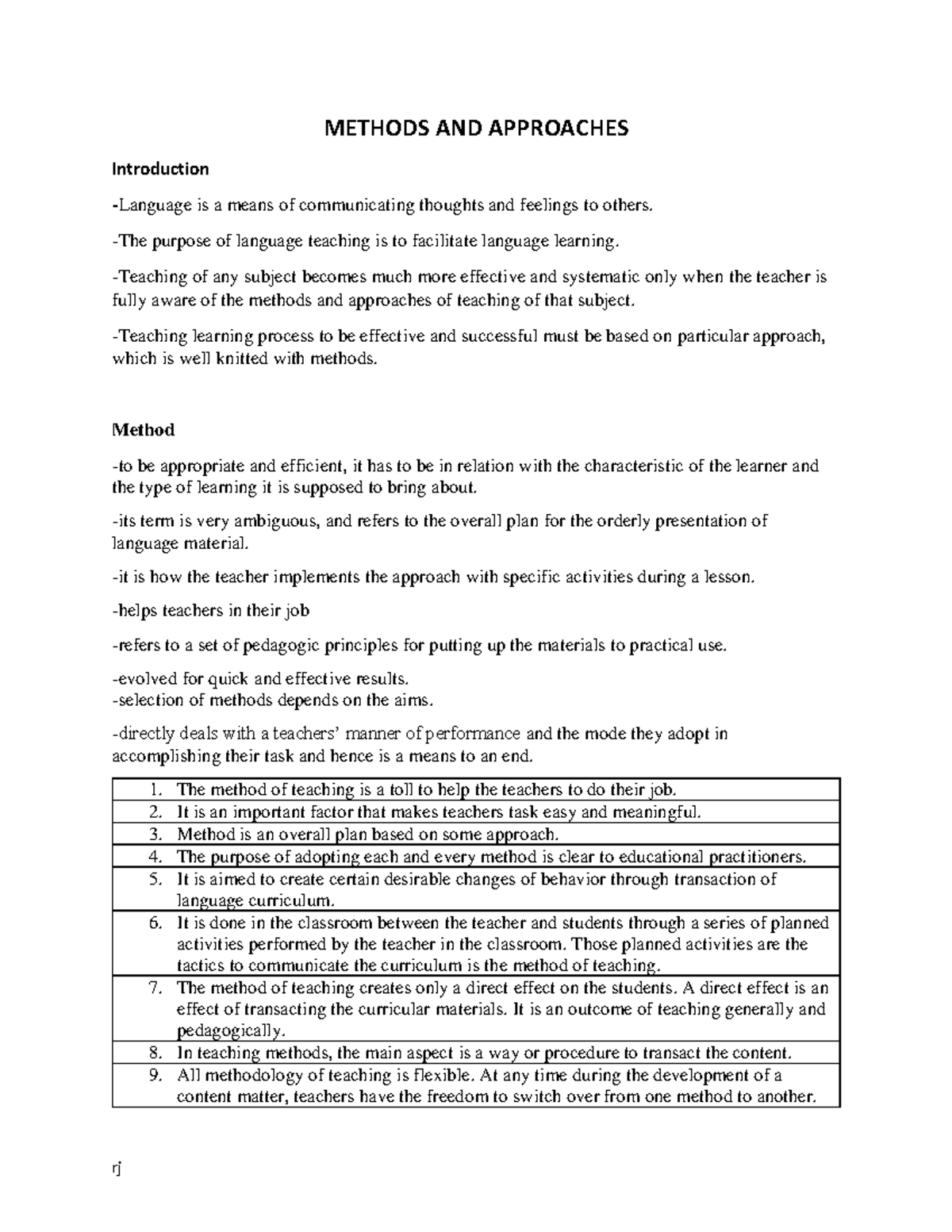 M9- Midterm - METHODS AND APPROACHES Introduction Language is a means ...