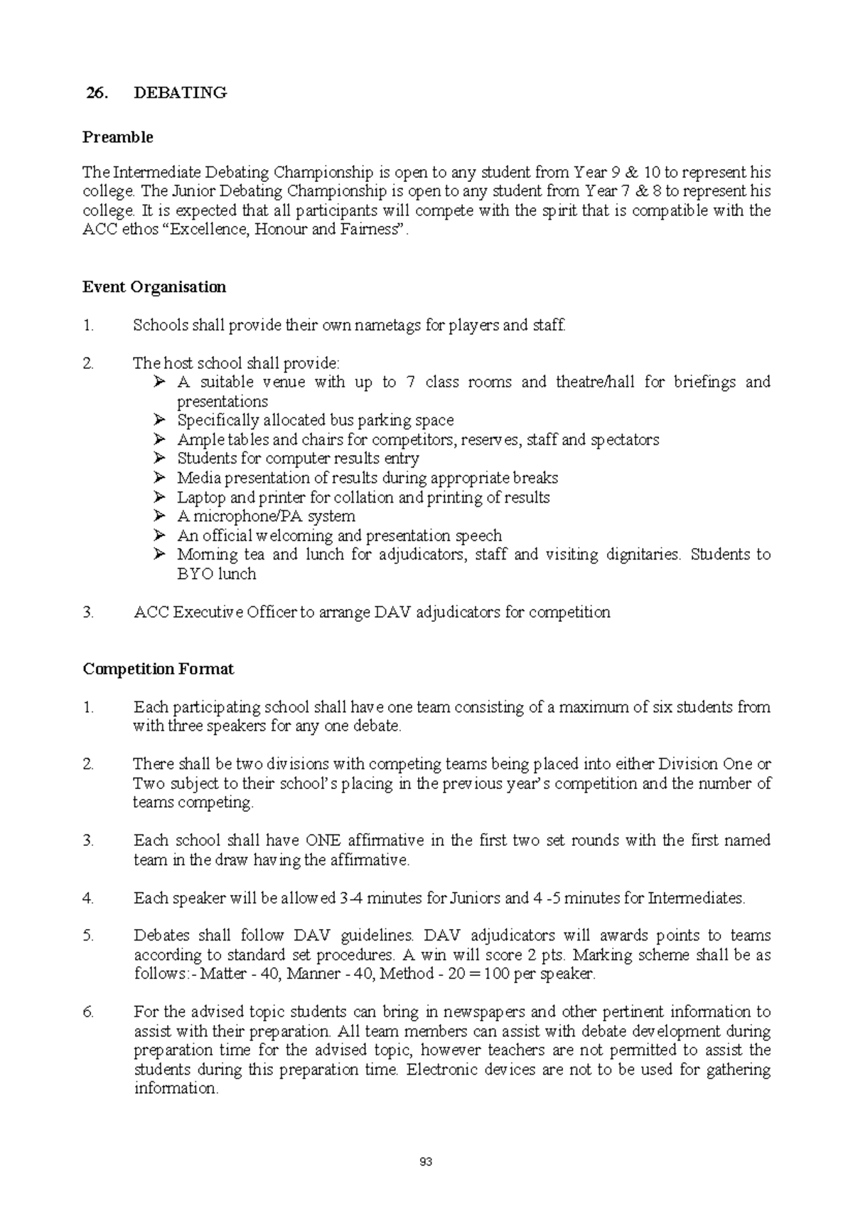 Intermediate Debating Championship - Event Organisation & Format - Studocu