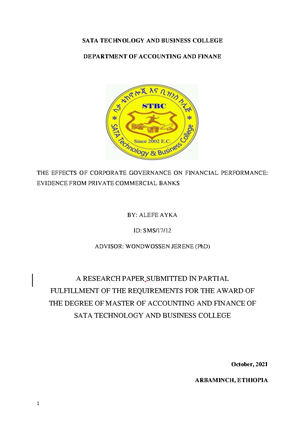 The Effects of Corporate Governance on Financial Performance in Banks ...