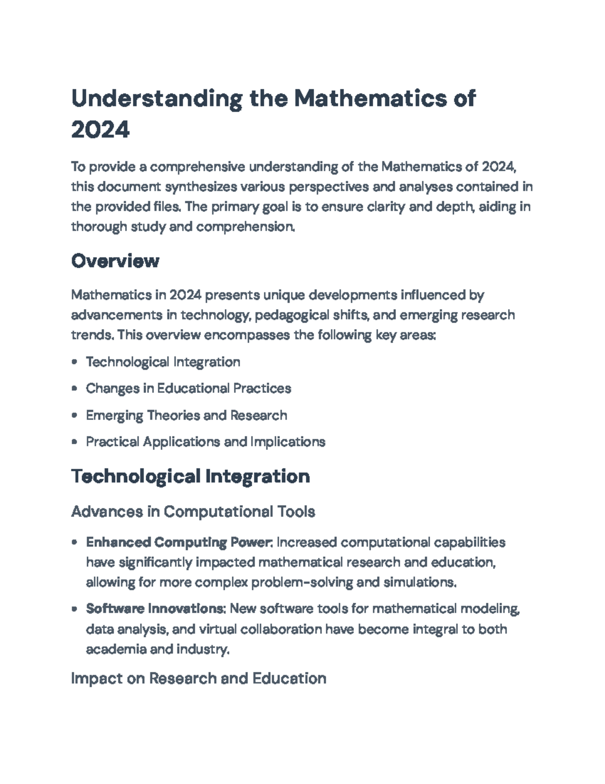 The Mathematics of 2024: Innovations, Applications, and Impacts ...