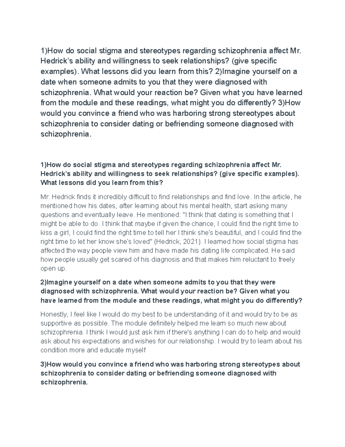 Social Stigma and Stereotypes: Impact on Schizophrenia Relationships ...