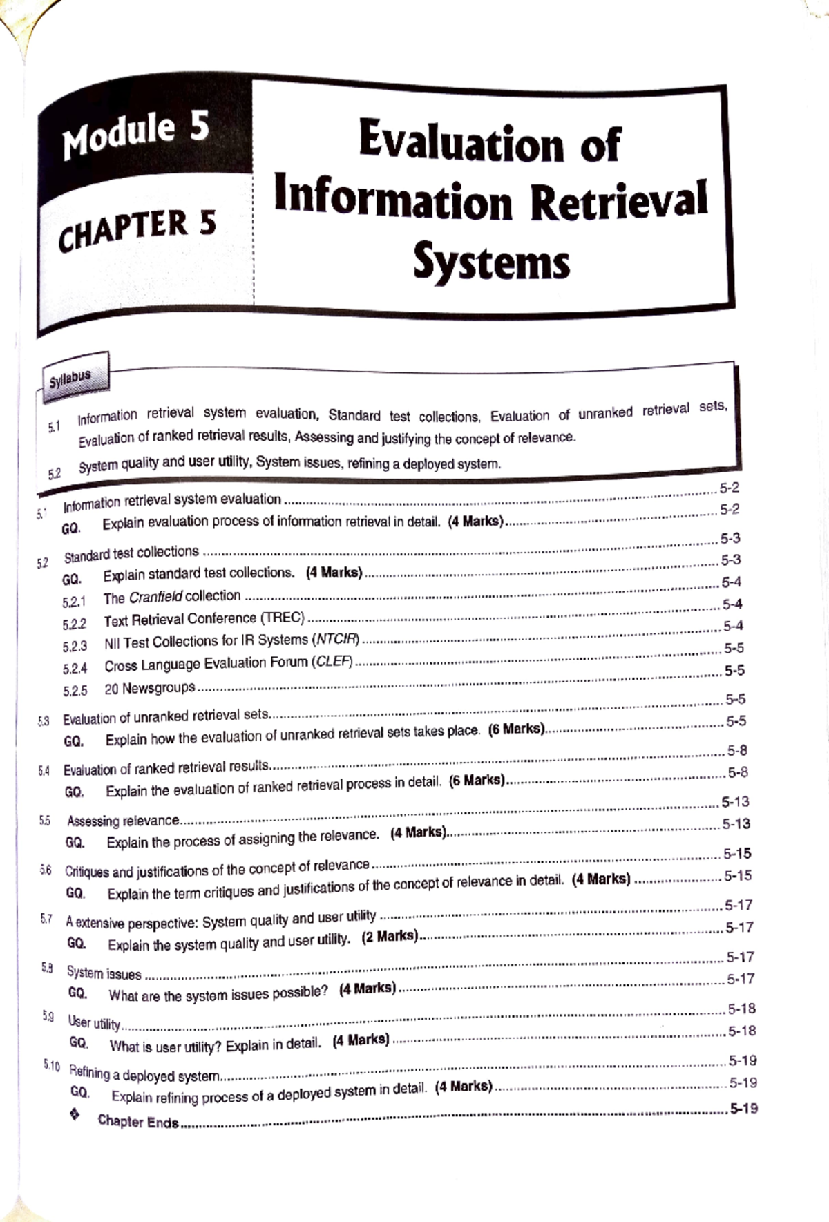 IR M5 - Info Retrieval Module 5 Study Notes and Highlights - Studocu