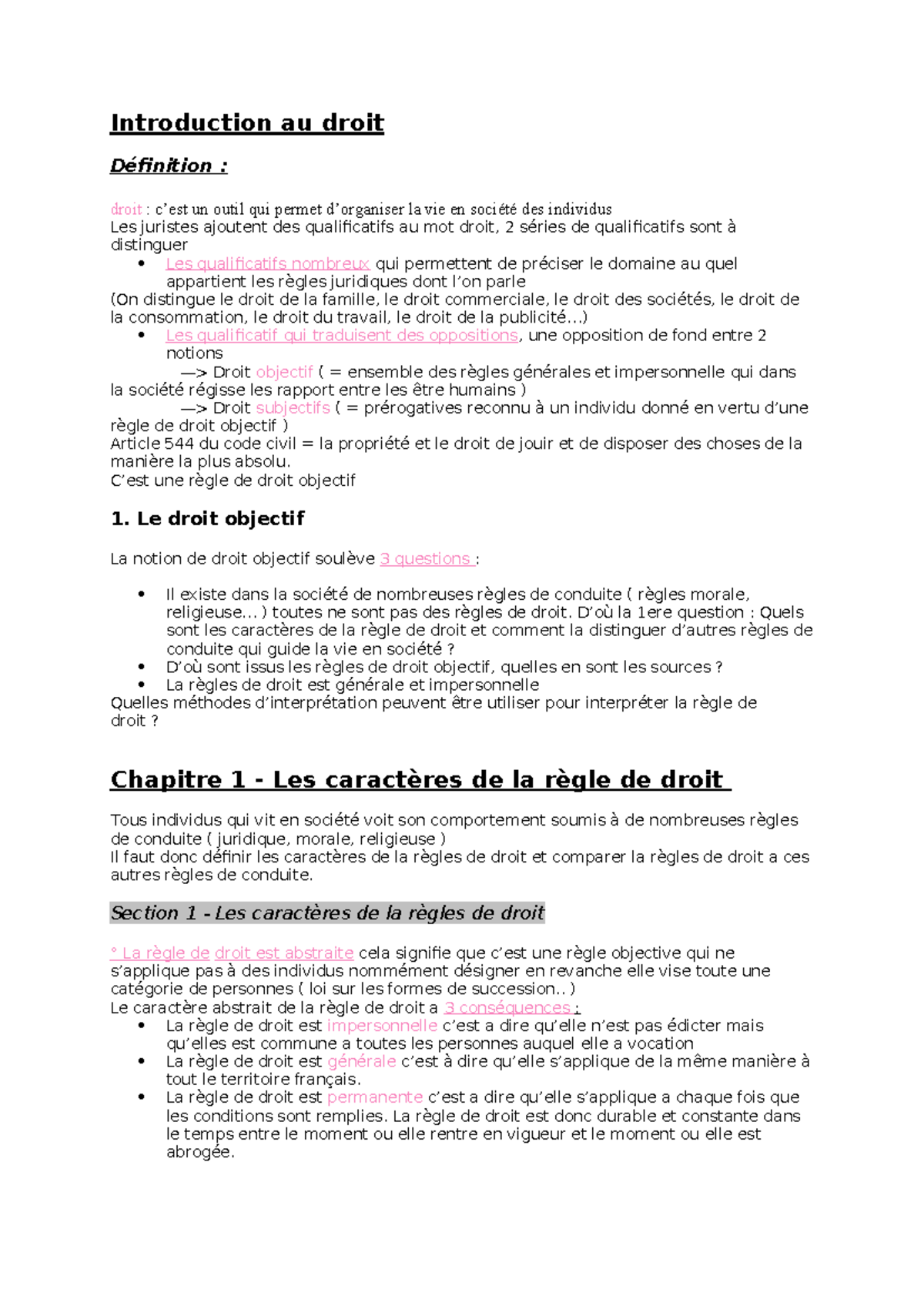 Introduction au Droit : Concepts Fondamentaux et Règles Juridiques ...