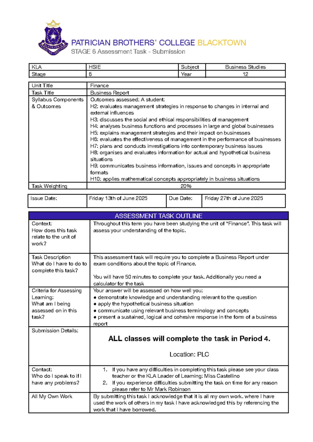 Finance Syllabus HSC Stage 6: Business Management Strategies - Studocu