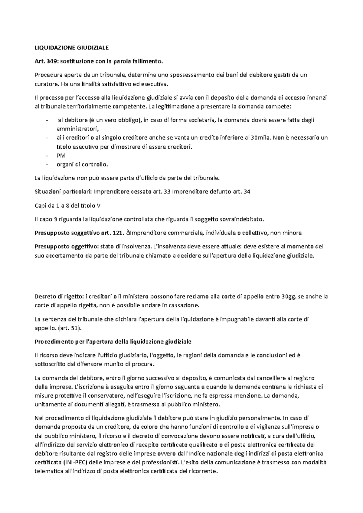 geekvape aegis solo 3 istruzioni Riassunto completo sulla liquidazione giudiziale | Appunti di Diritto  Commerciale