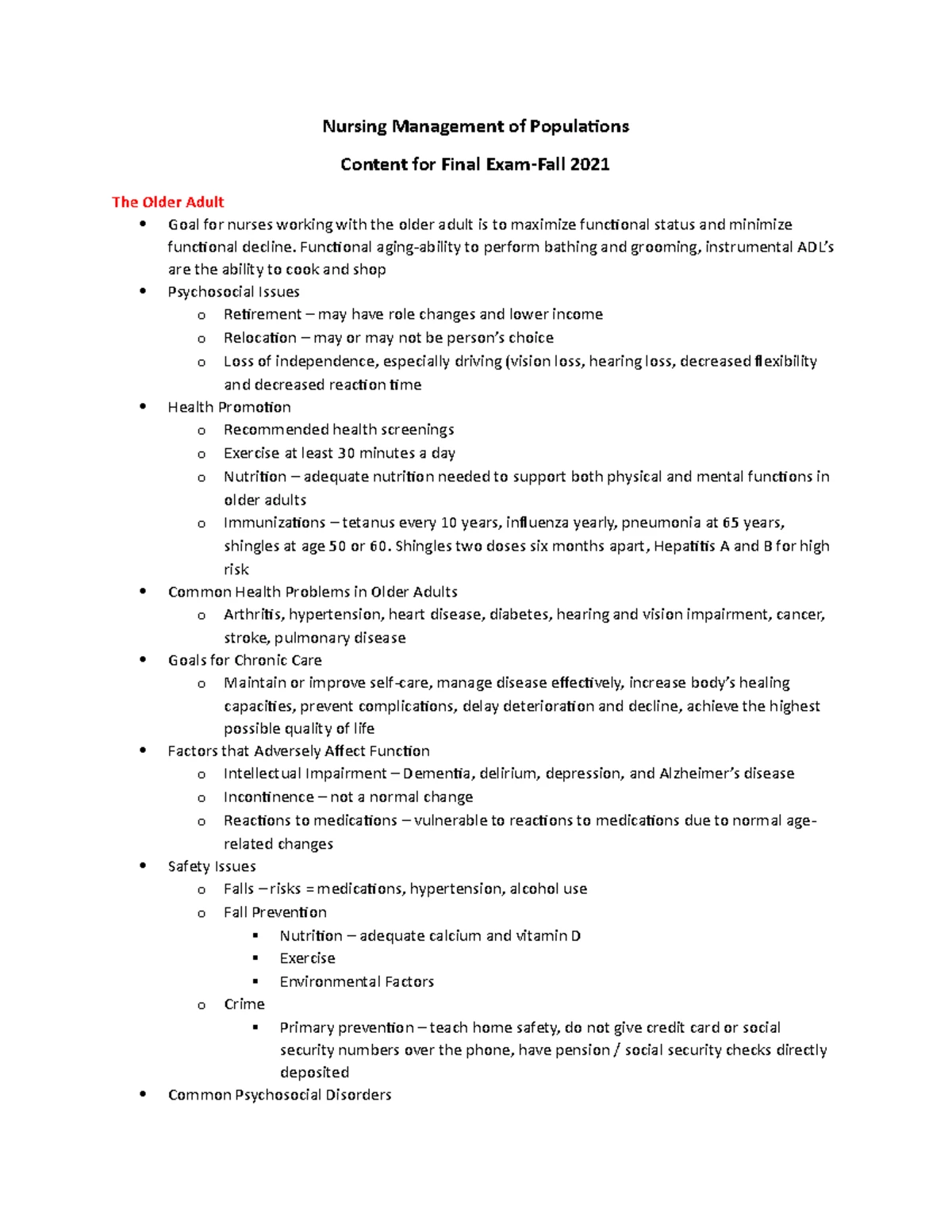 Case study chapter 3 - practice - Case Studies Chapter 3, Health Policy ...