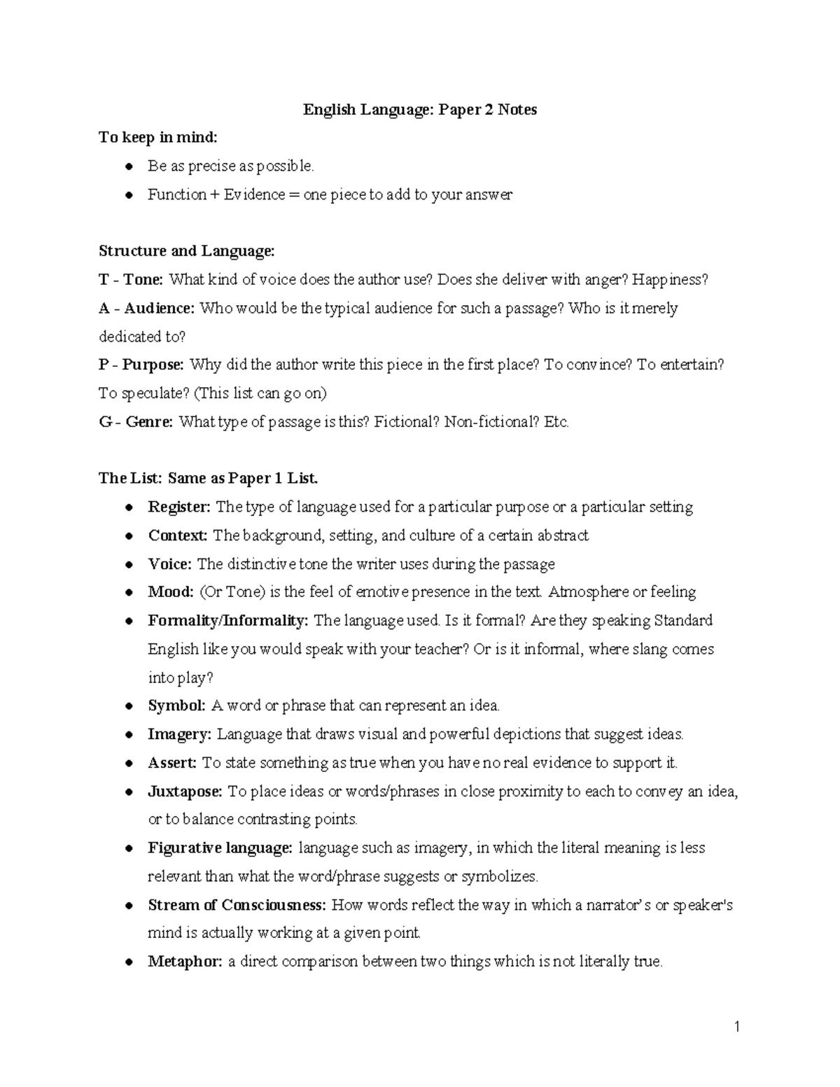 English Language Paper 3: Comprehensive Notes on Child Language ...