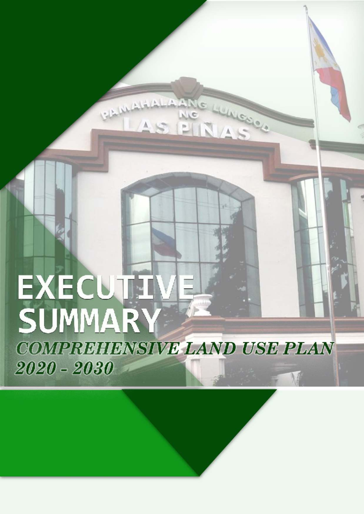 2020-2030 CLUP Executive Summary: Las Piñas City Development Plan - Studocu