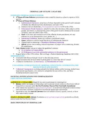 Criminal Law Final Exam Notes (Course Code: CL101) - I. Intro Who ...