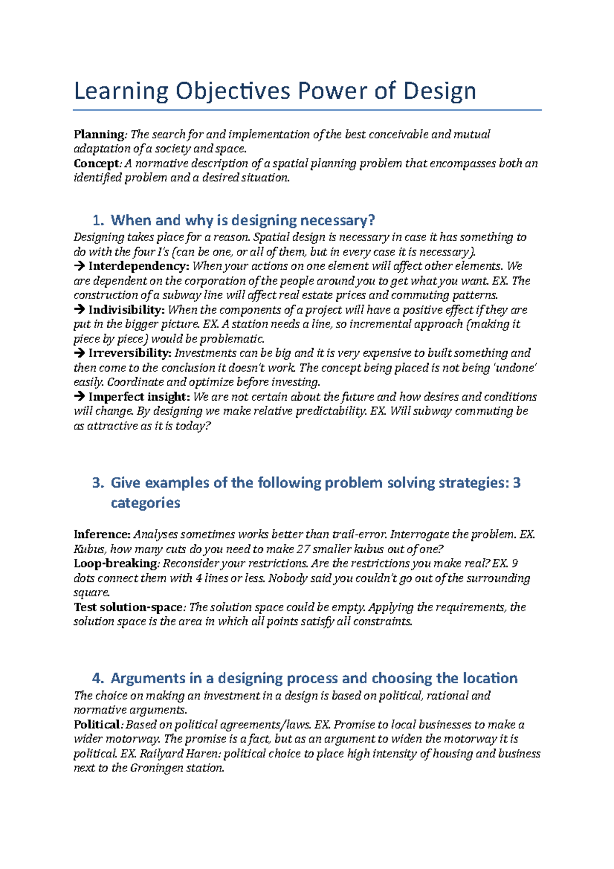 Learning Objectives: Spatial Design Concepts and Problem-Solving ...