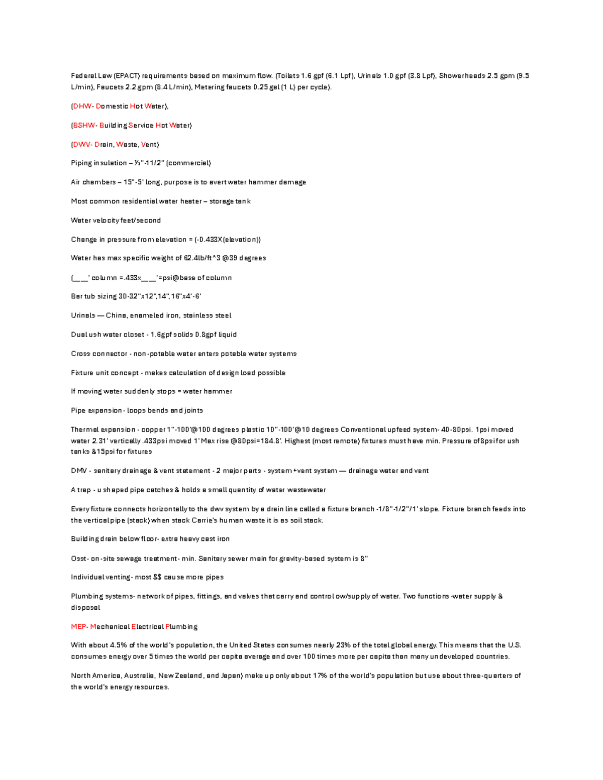 Plumbing Systems Overview: Components, Water Supply, and Codes ...