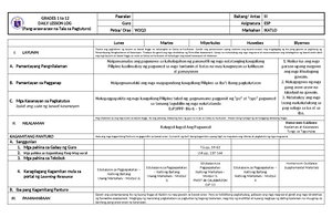 PIVOT 4A CALABARZON G3 Daily Lesson Log in Science W2Q3 - Studocu