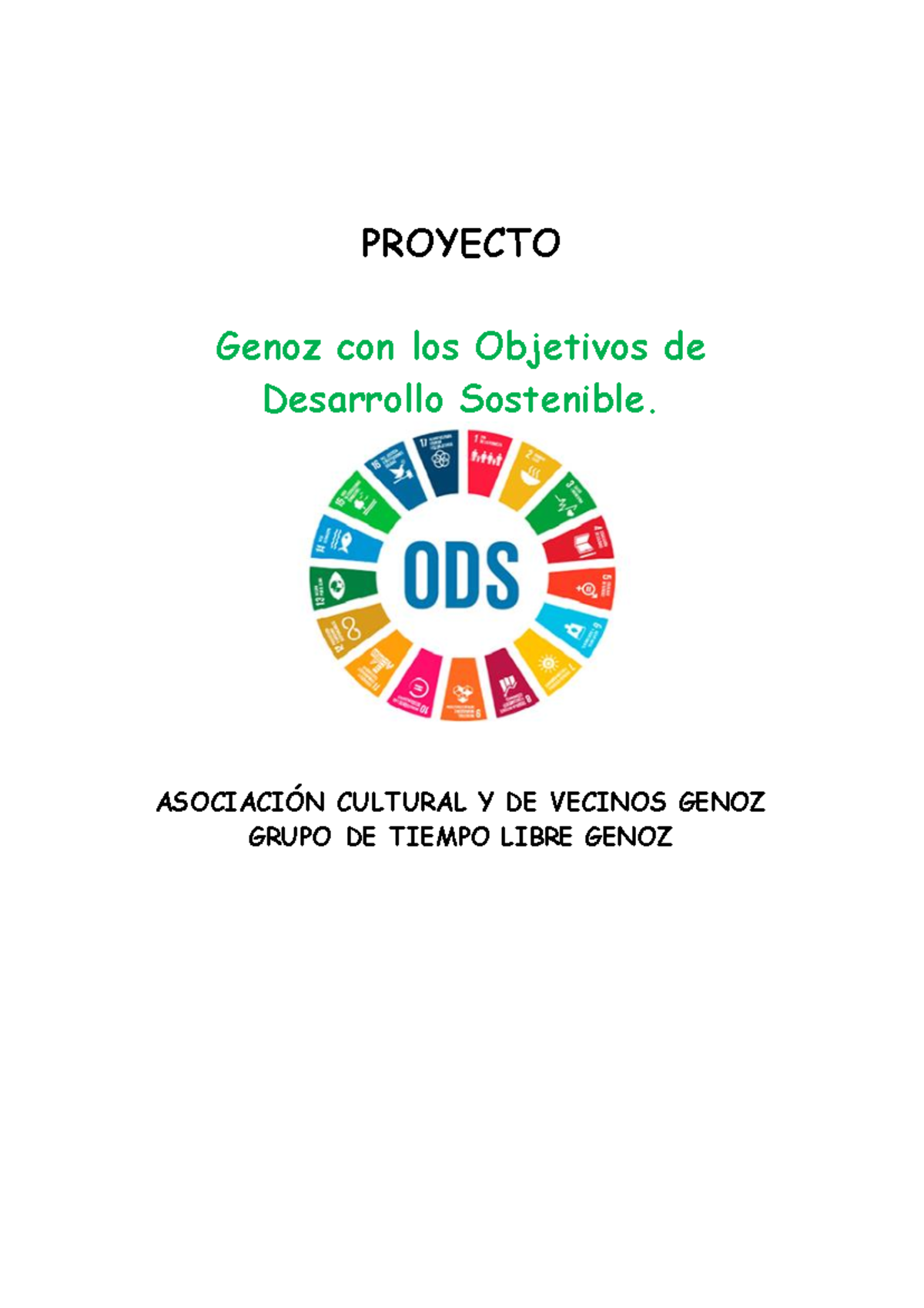 Proyecto Genoz y el ODS: Experiencia Educativa y Participativa - Studocu