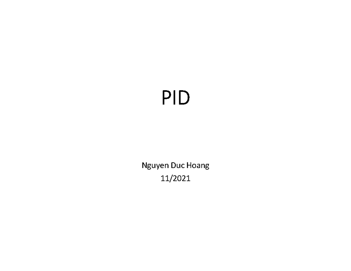 PID Control Systems Overview and Applications - Studocu