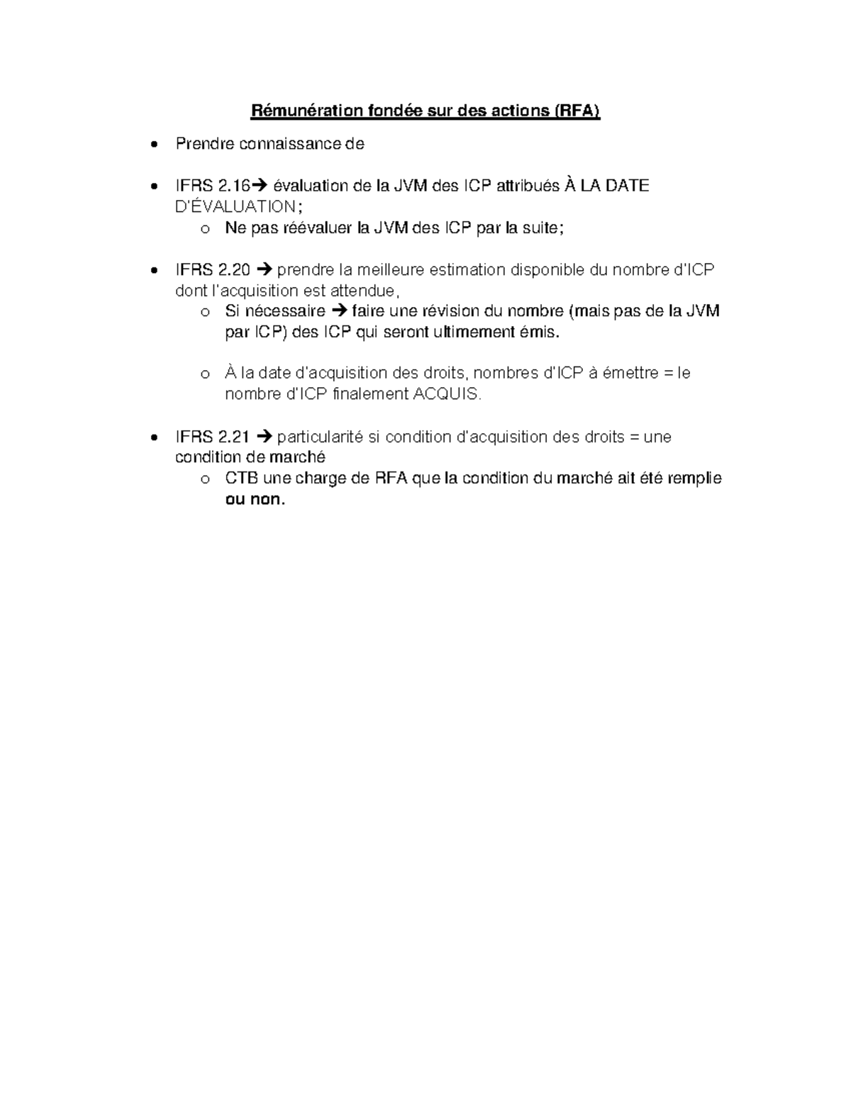 Notes Exercice sur RFA Version élève - Rémunération fondée sur des ...