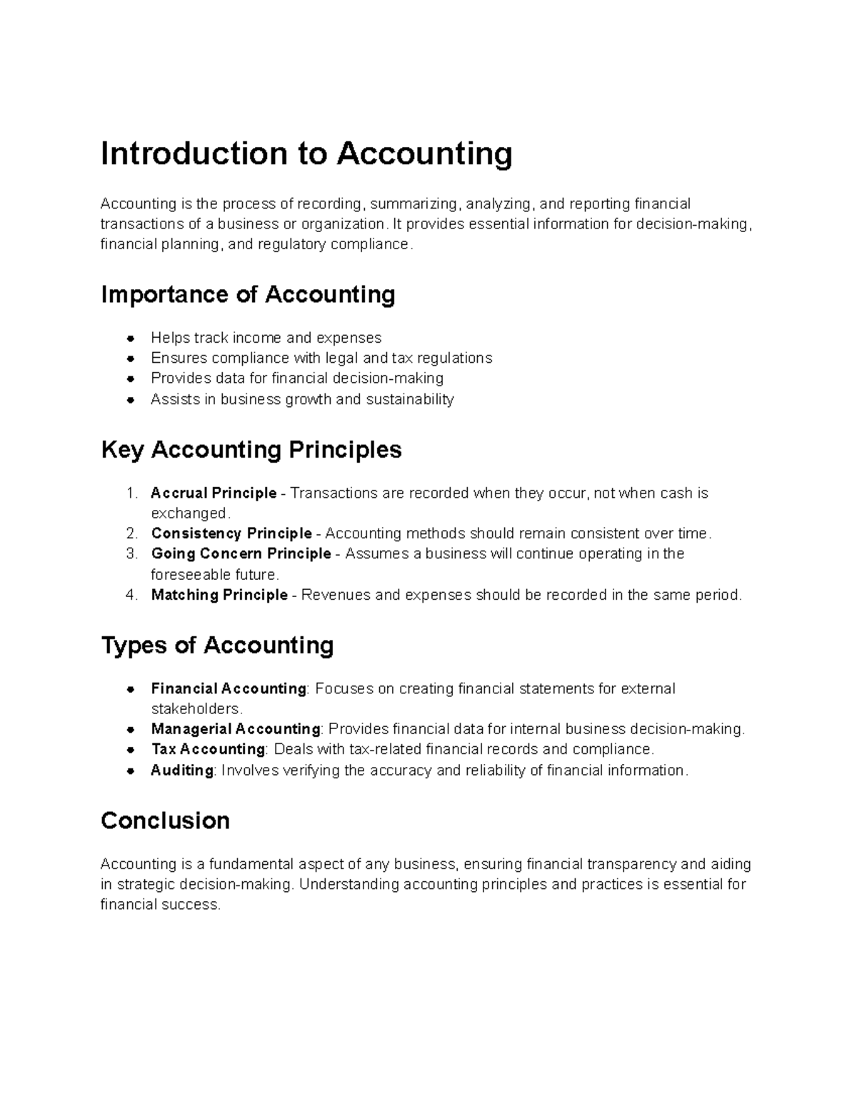 Introduction to Accounting - Introduction to Accounting Accounting is ...