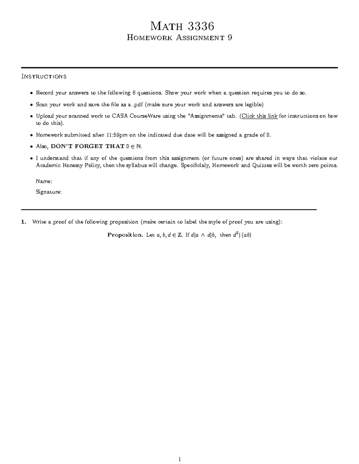 Math 3336: Discrete HW 9 - Detailed Homework Assignment Guide - Studocu