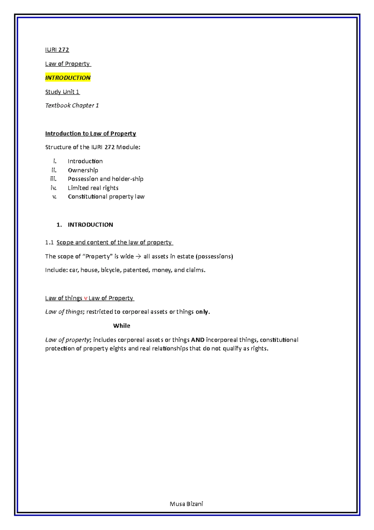 IURI 211 - Study Unit 2: The Principle of Legality in Criminal Law ...
