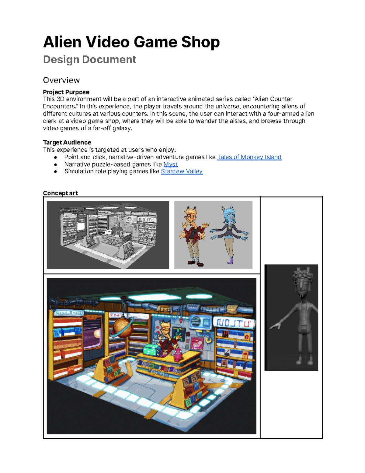 Design Document - Alien Video Game Shop (AVGS) Overview - Studocu