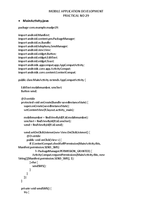 MAD 22617 Final Exam Answers on Android Components and Lifecycle - Studocu