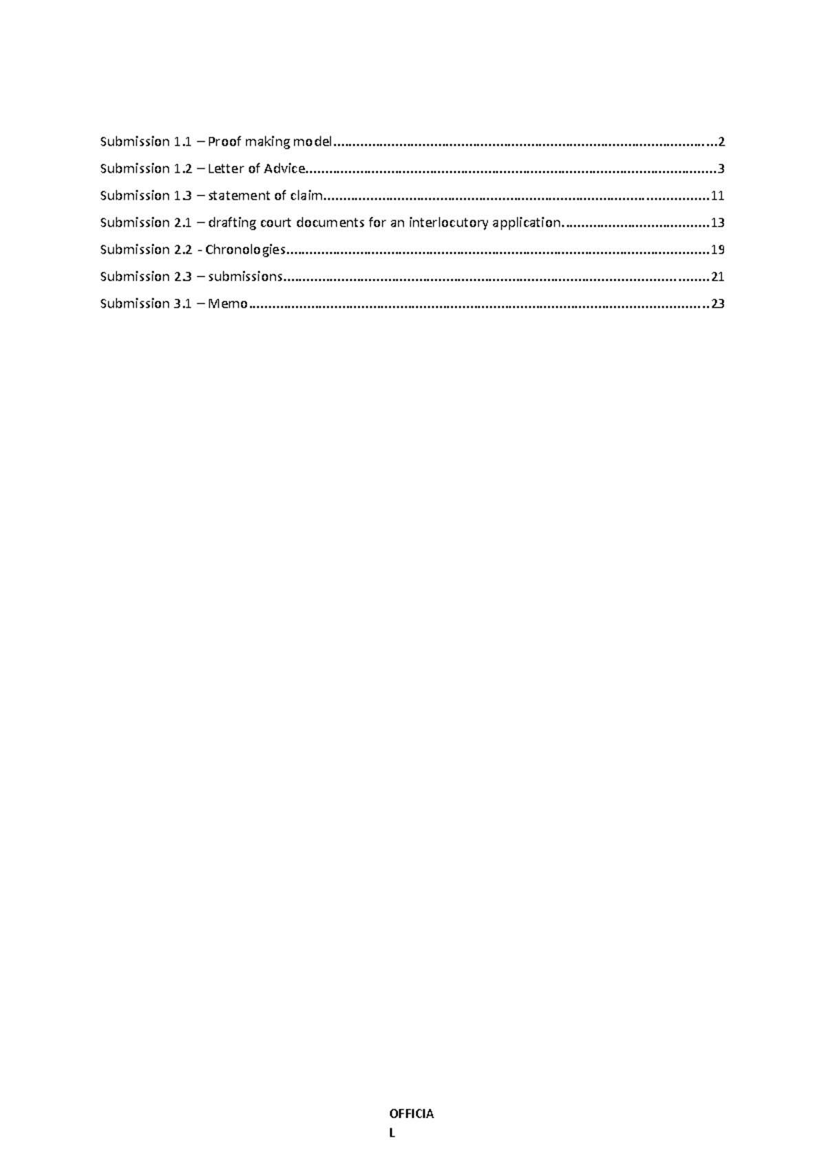 Civil Practice OFFICIA Oral Exam Notes on Legal Document Drafting - Studocu