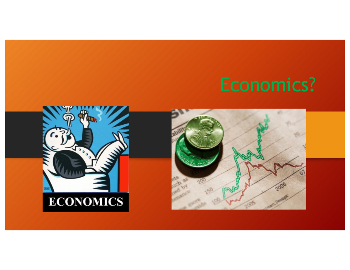 Econ 101: Key Concepts of Economics & Factors of Production - Studocu