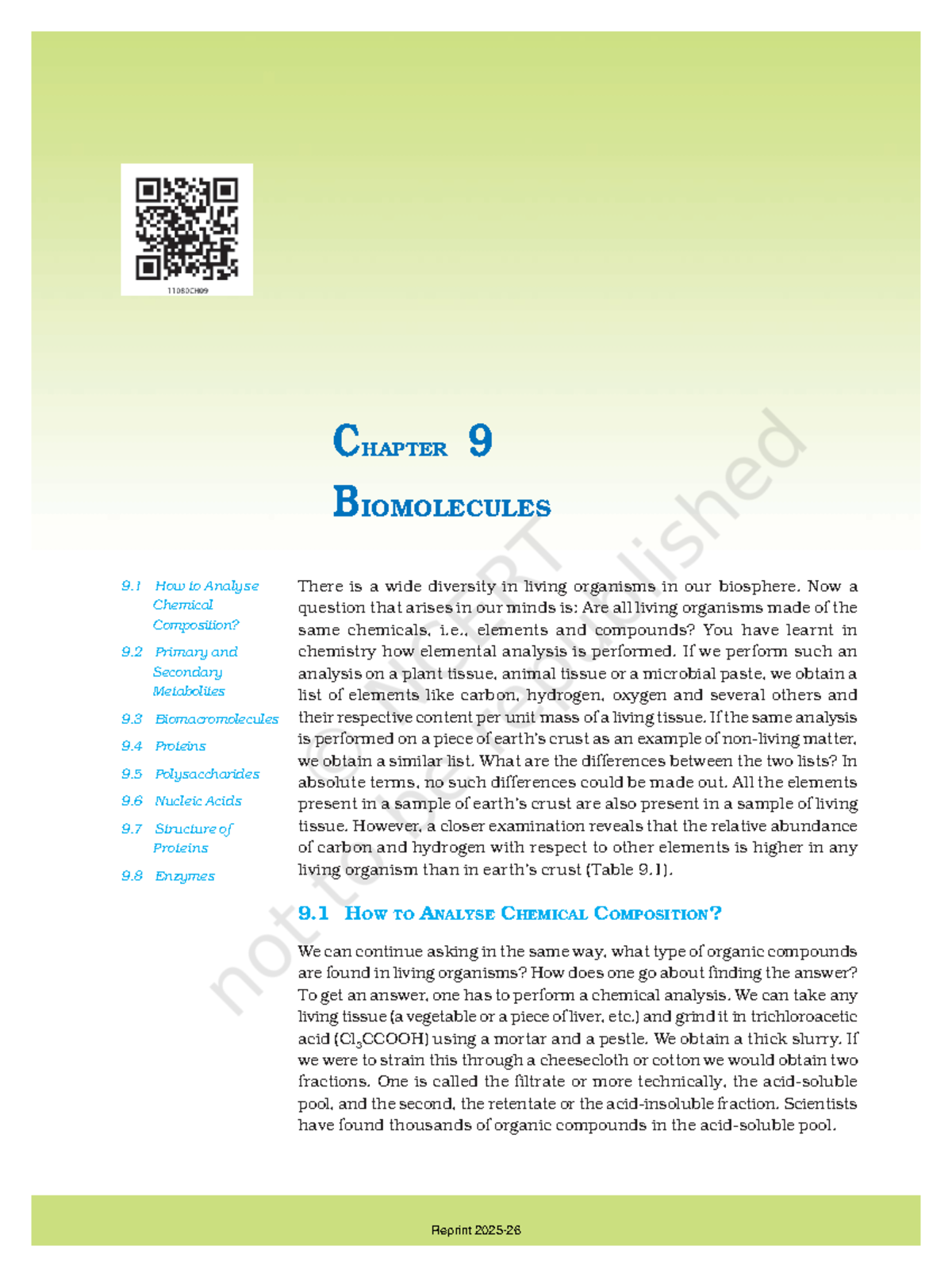 104 BIOLOGY CHAPTER 9: BIOMOLECULES AND THEIR ANALYSIS - Studocu