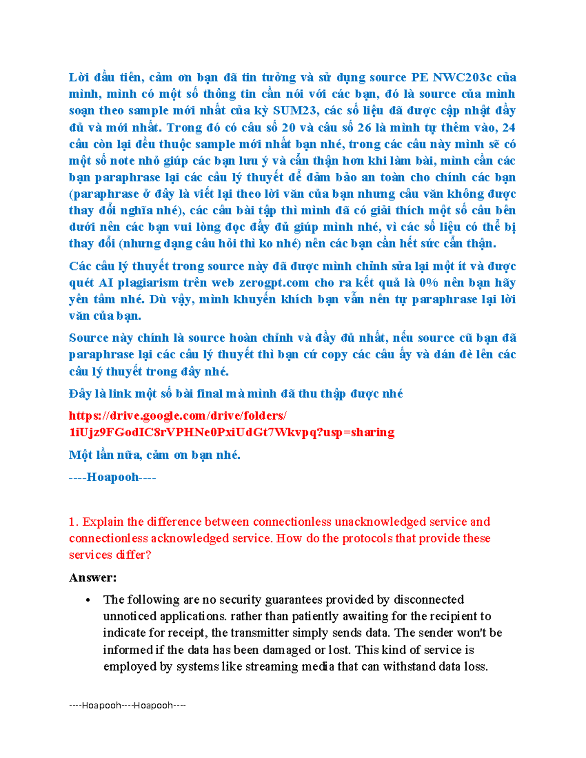 NWC203C SUM23 Final Exam Study Guide: Key Concepts & Practice - Studocu