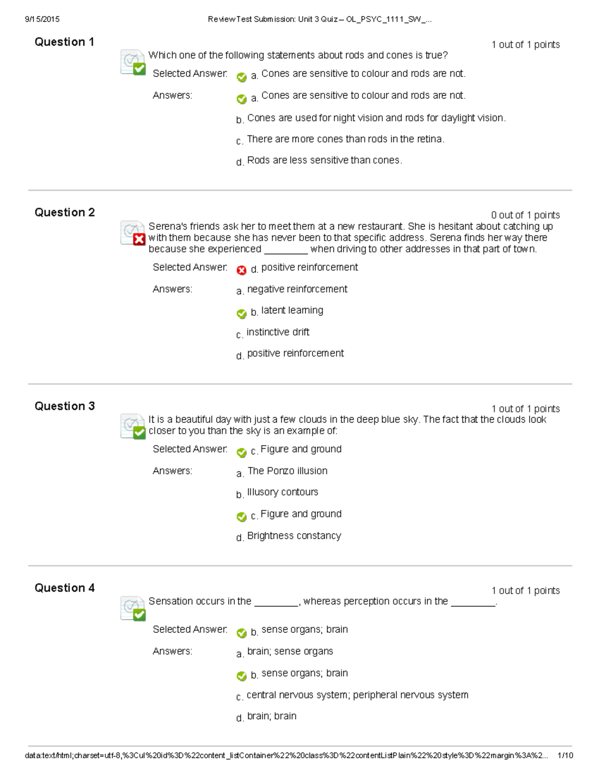 Quiz 3 Solutions - Responses to Psychology Questions - Studocu