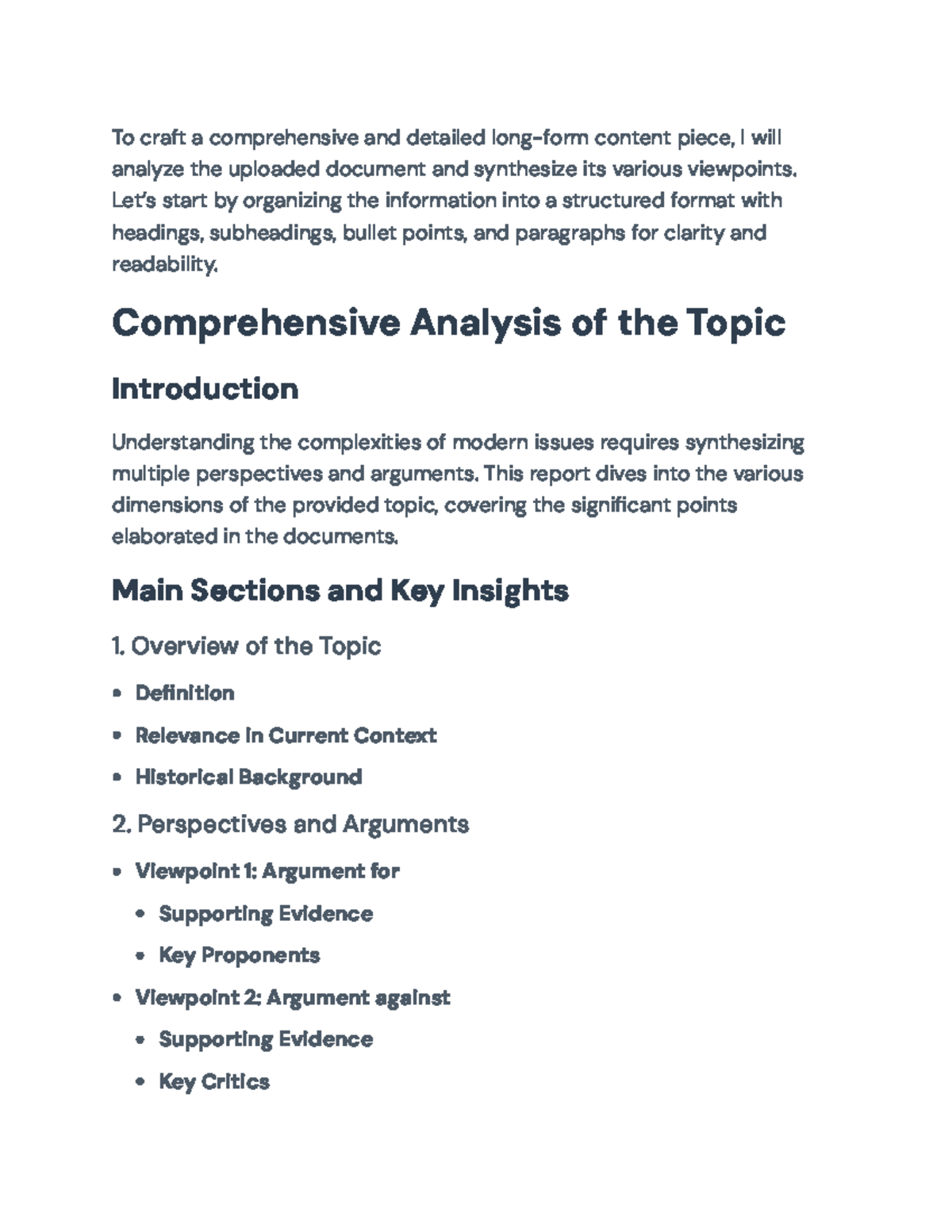 Comprehensive Analysis of Modern Complex Issues - Research Overview ...