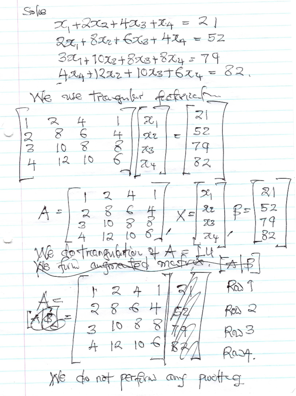 PHY 3032 Chapter Notes: LU Decomposition Example Explained - Studocu