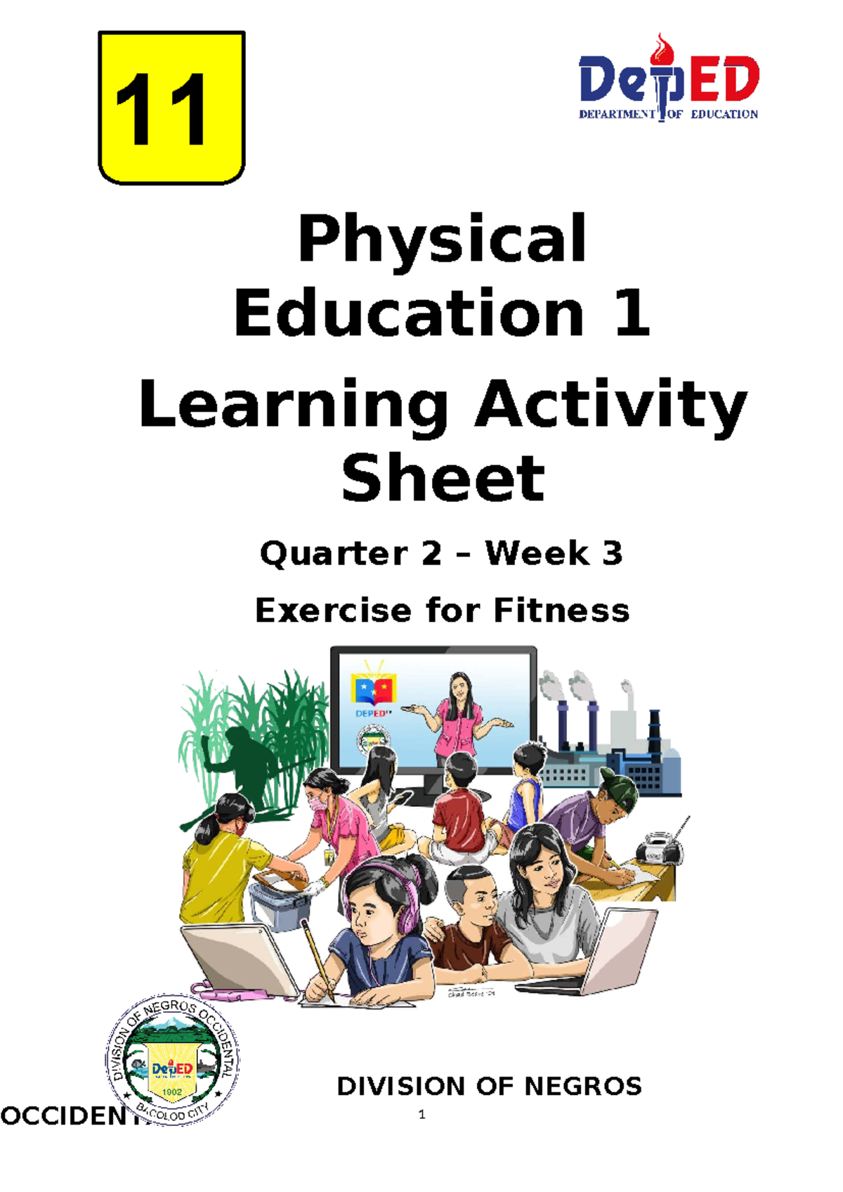 Q2 Learning Activity Sheet: Exercise for Fitness - PEH 1 Grade 11 - Studocu