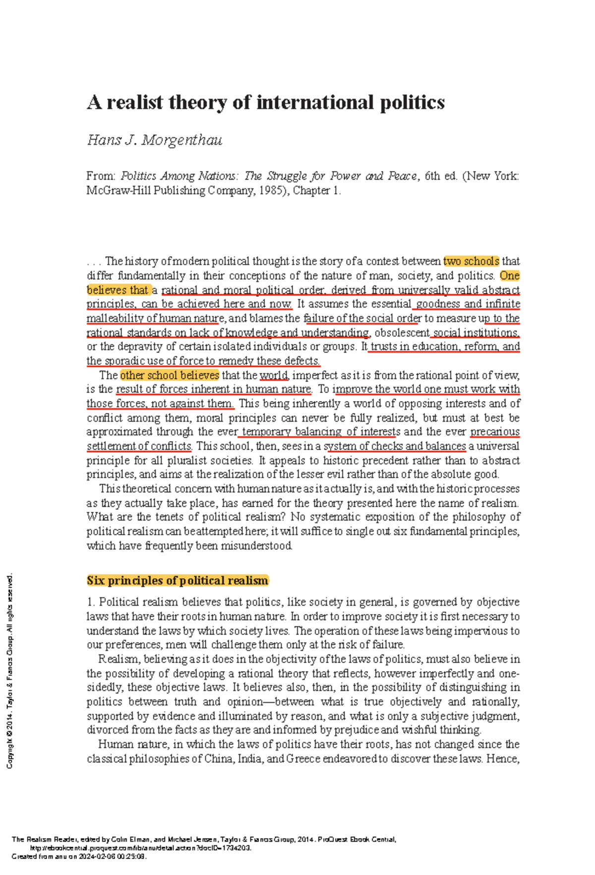 Realism in International Politics: Insights from Morgenthau's Theory ...