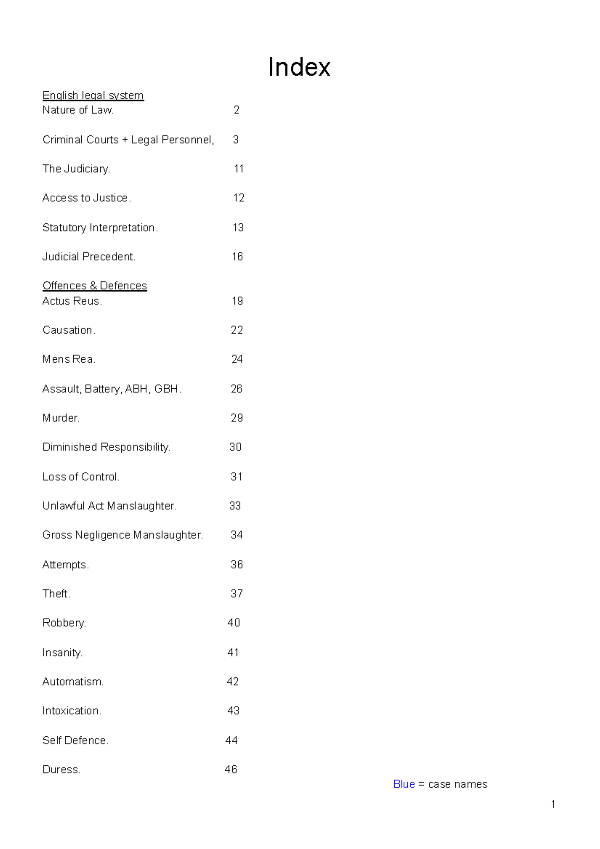 Criminal Law Notes (LAW101): Key Concepts and Case Summaries - Studocu