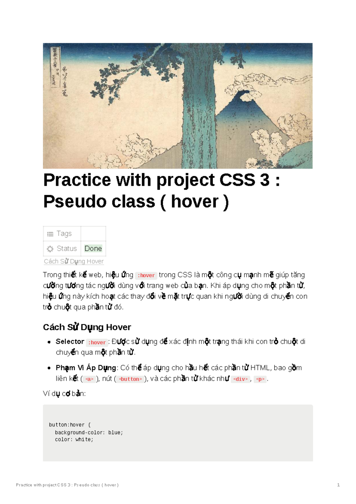 Practice with Project CSS 3: Pseudo Class (Hover) Techniques - Studocu