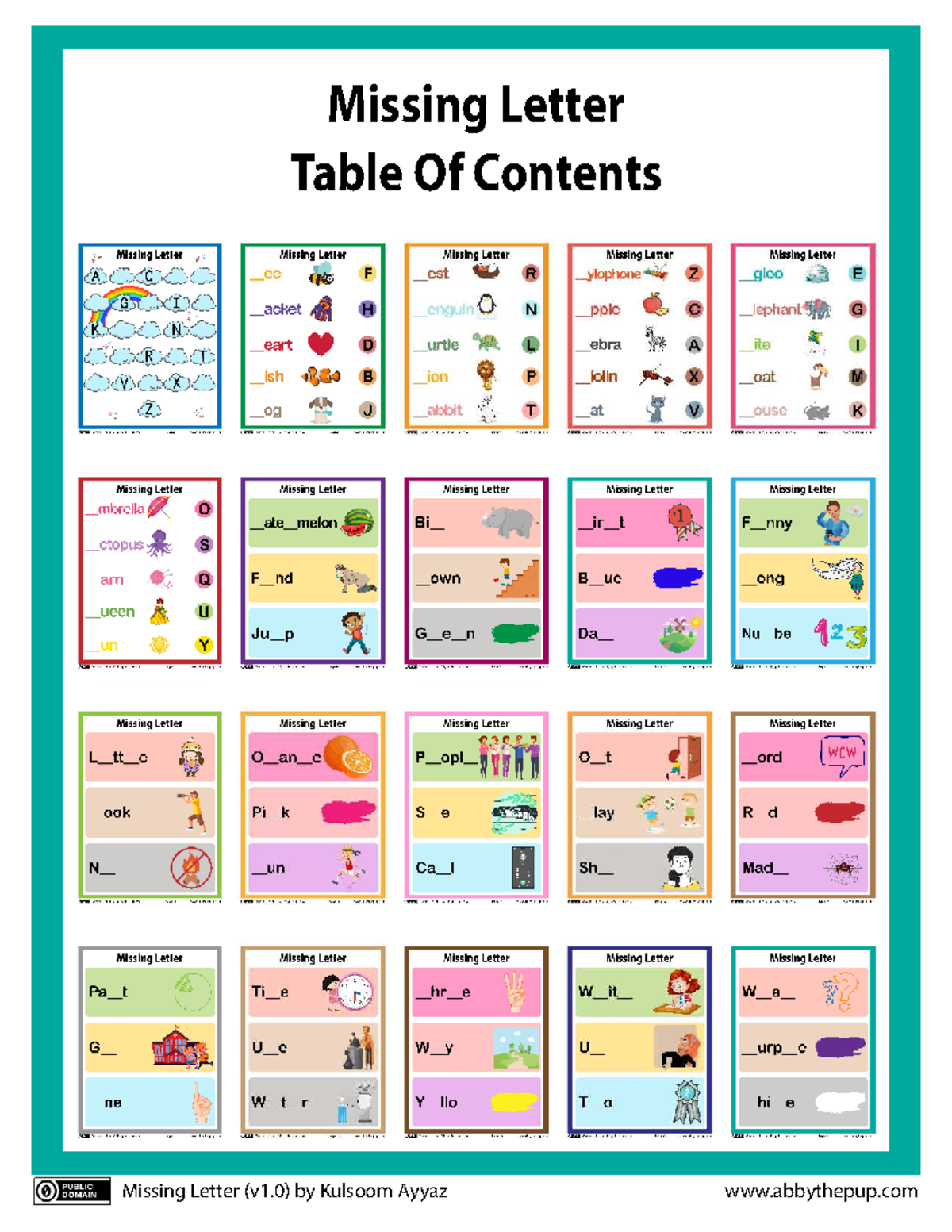 Missing Letter Activity - Writing Exercise - Studocu