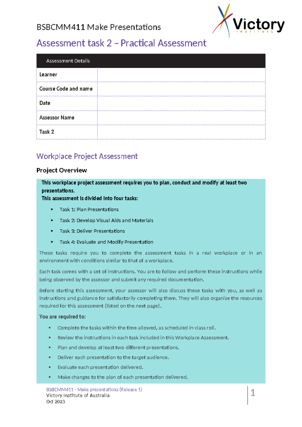 Task-2-v1 - 727272 - Assessment task 2 – Practical Assessment ...