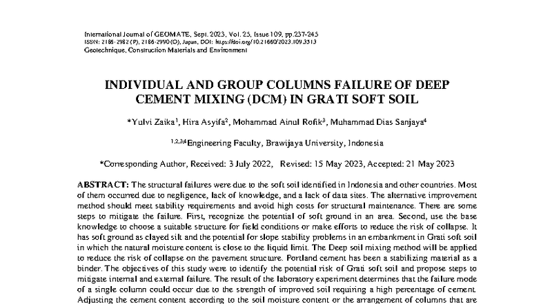 22 - Individual and Group Columns Failure of Deep Cement Mixing (DCM ...