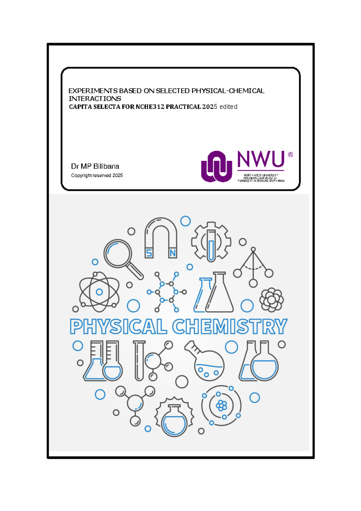 NCHE312 Practical Guide: Physical Chemistry Experiments 2025 - Studocu