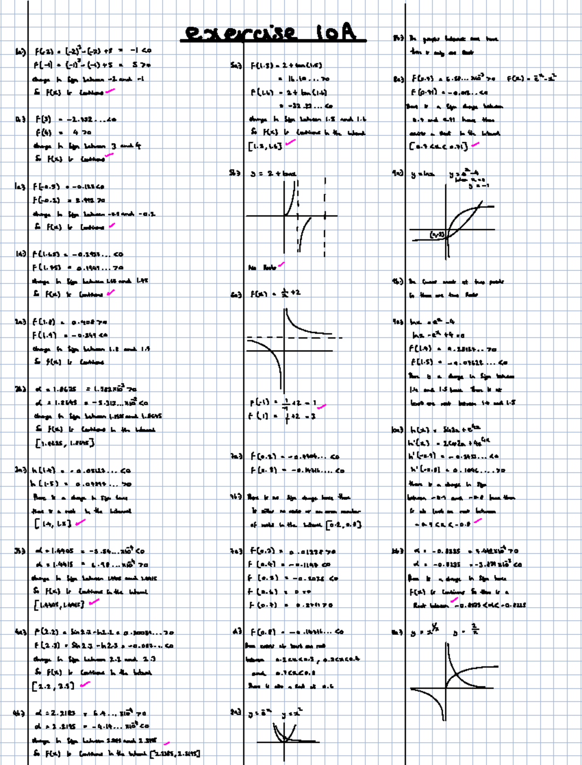 Note 26 Jun 2024 - A LEVEL MATHS - exercise 10A 8h the graphs ...