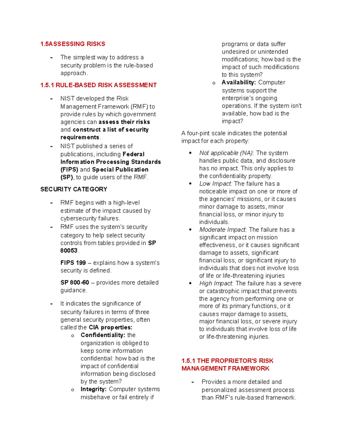AIAS- Risk Management Framework Overview and Assessment Guide - Studocu
