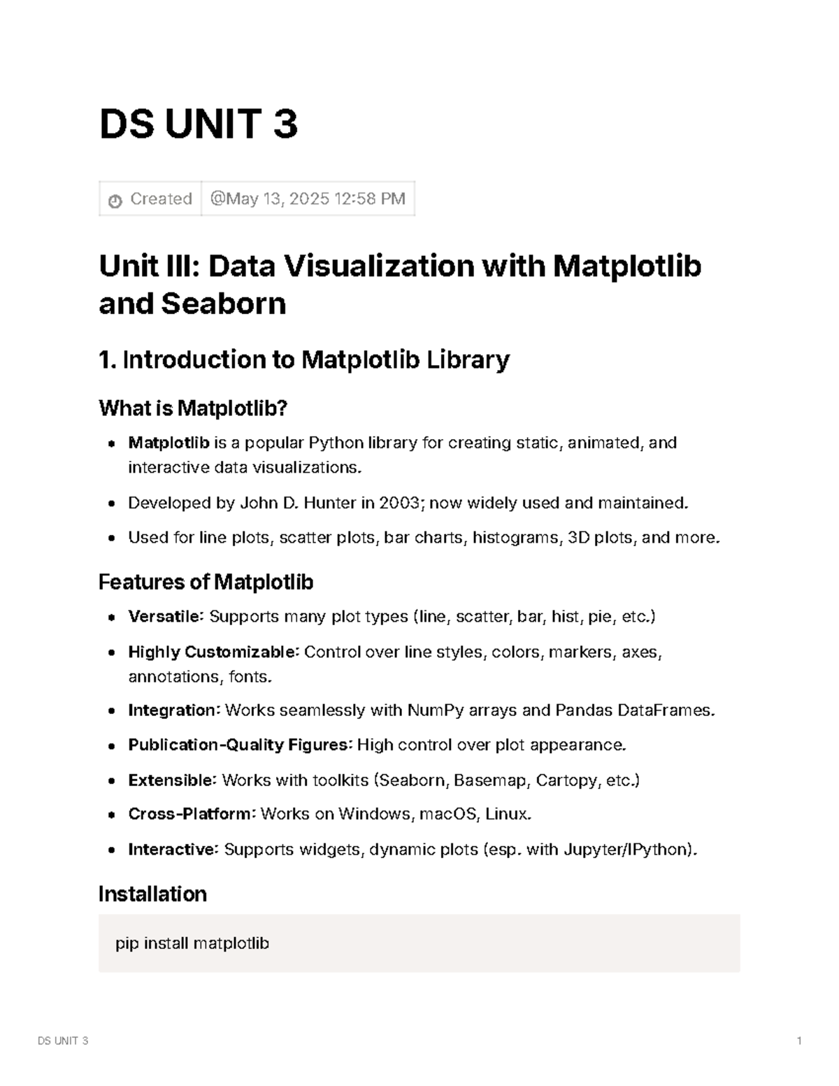 DS UNIT 3: Data Visualization Techniques with Matplotlib & Seaborn ...