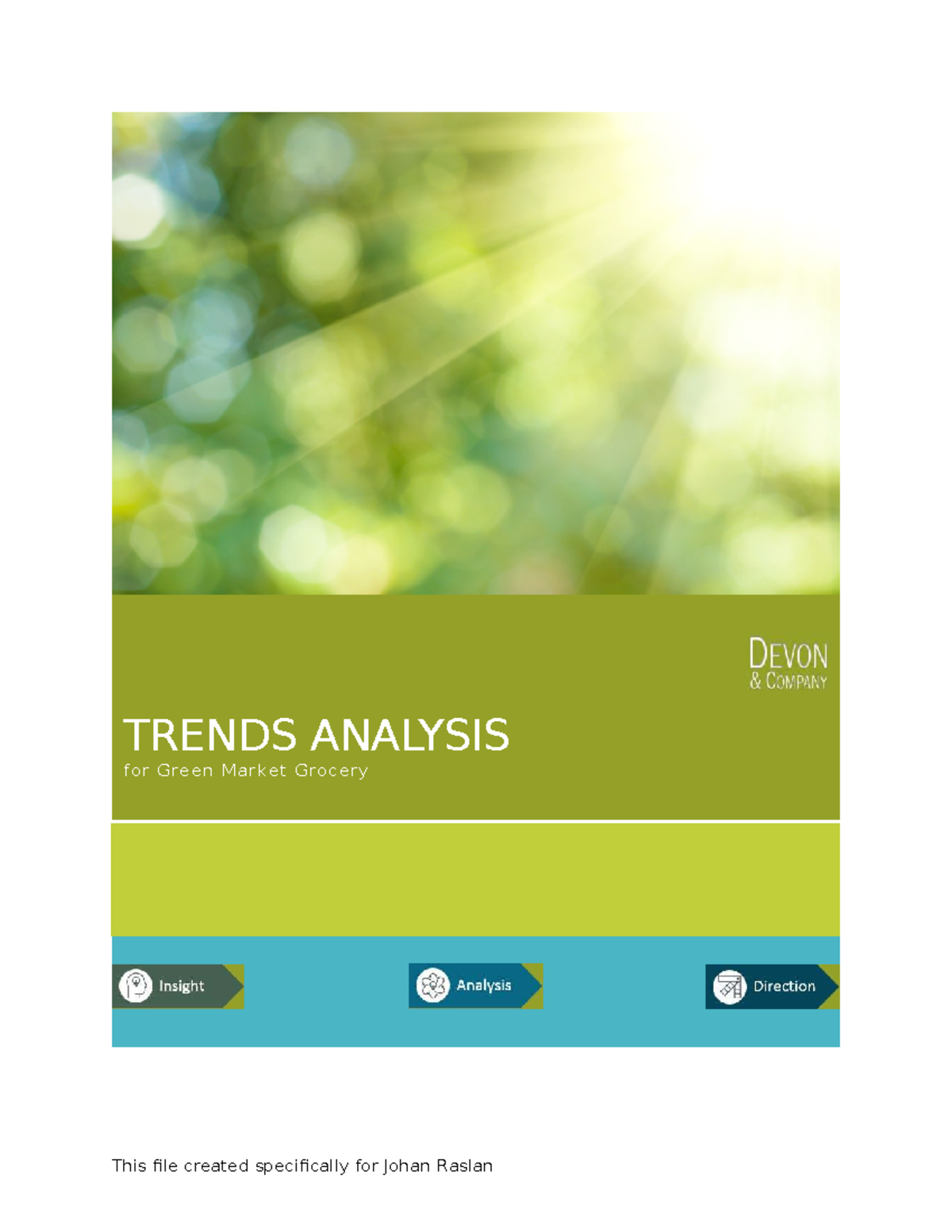 TRENDS ANALYSIS for Green Market Grocery: Insights & Strategies - Studocu